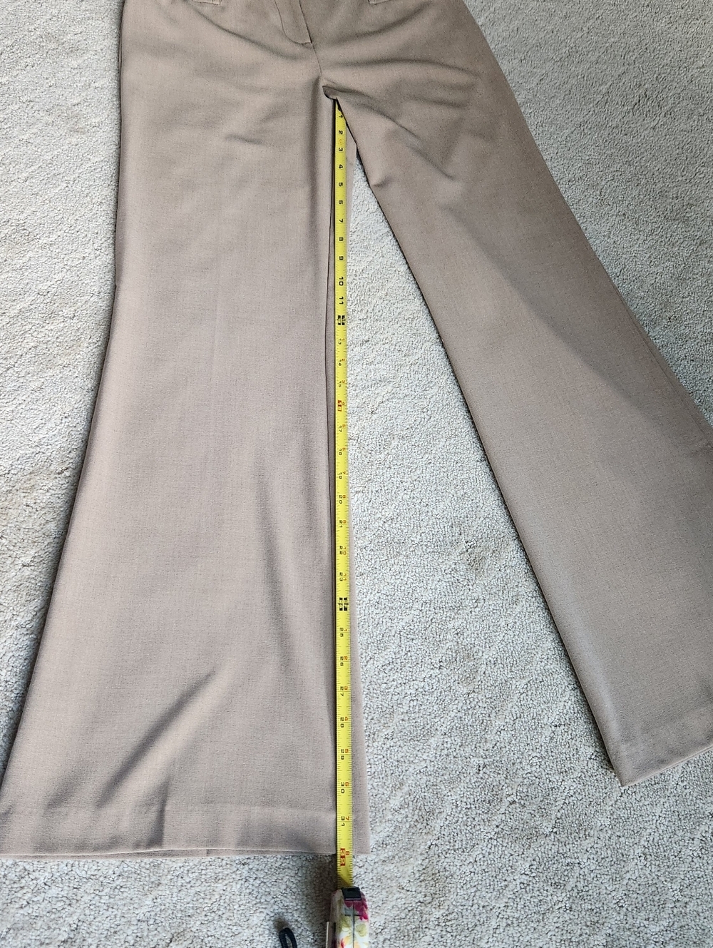 Beige Wide-Leg Women's Size 4 Jules & Leopold Dress Pants - Picture 8 of 11